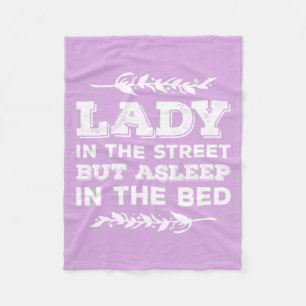 Dame in de straat, maar Aslapen in de Bed Funny Fleece Deken
