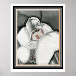 "Dame in de toekomst" Art Deco Poster 16 x 20