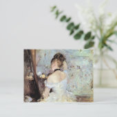 Dame in de Toilet van Berthe Morisot Briefkaart (Staand voorkant)