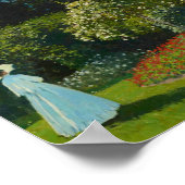 Dame in de tuin (1867) Claude Monet Fine Art Poster (Hoek)