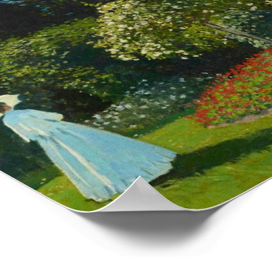 Dame in de tuin (1867) Claude Monet Fine Art Poster (Hoek)