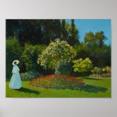 Dame in de tuin (1867) Claude Monet Fine Art Poster (Voorkant)