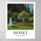 Dame in de tuin door Claude Monet Poster (Voorkant)