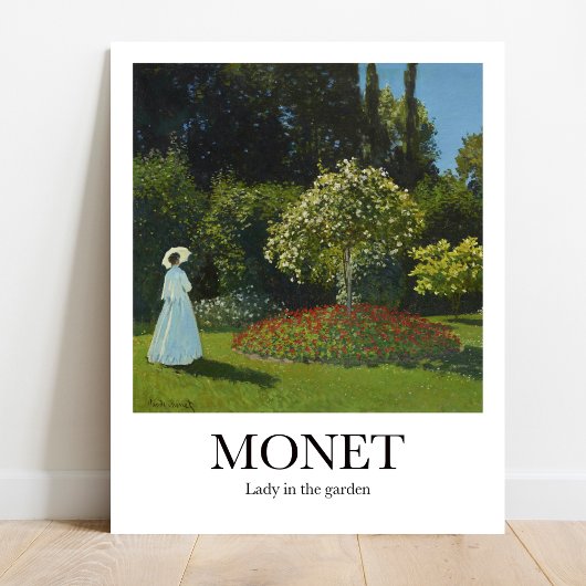 Dame in de tuin door Claude Monet Poster