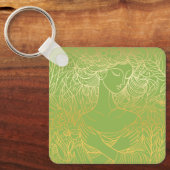 Dame in de tuin sleutelhanger (Voorkant)