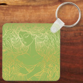 Dame in de tuin sleutelhanger (Achterkant)