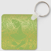 Dame in de tuin sleutelhanger (Achterkant)