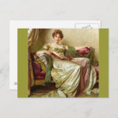 Dame in de wachtkamer -  Motief Briefkaart (Voorkant / Achterkant)