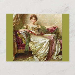 Dame in de wachtkamer -  Motief Briefkaart