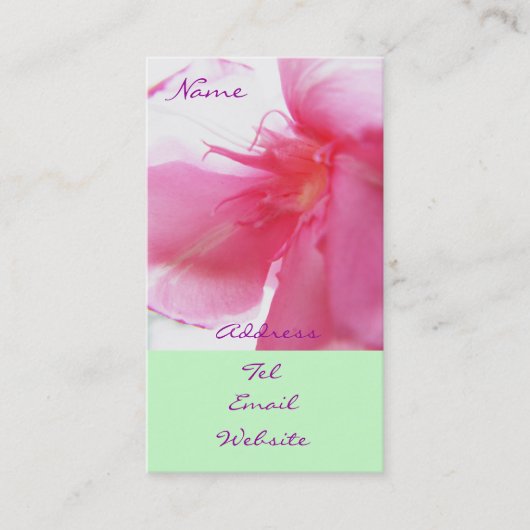 Dame in de wind visitekaartje (Voorkant)