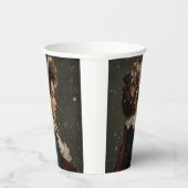 Dame in de winter papieren bekers (Rechts)