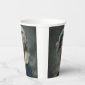 Dame in de winter papieren bekers (Rechts)