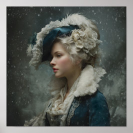 Dame in de winter poster