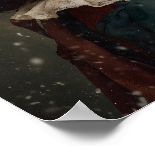 Dame in de winter poster (Hoek)