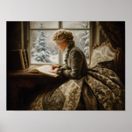 Dame in de winter poster