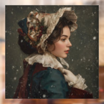 Dame in de winter