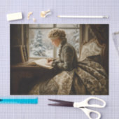 Dame in de winter tissuepapier (Craft)