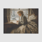 Dame in de winter tissuepapier (Voorkant)