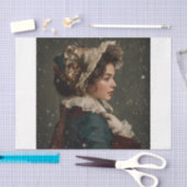 Dame in de winter tissuepapier (Craft)