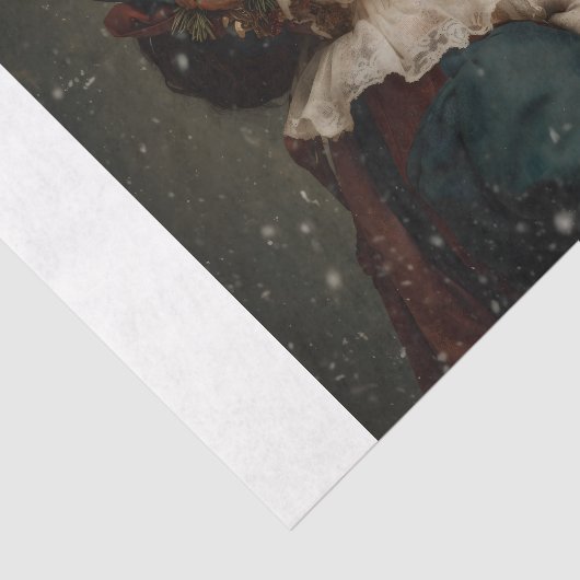 Dame in de winter tissuepapier (Detail)