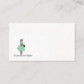 Dame in Dress Mode Stylist Consultant Tailoring Visitekaartje (Achterkant)