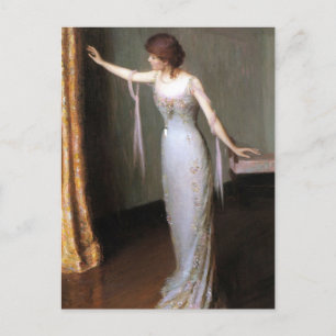 Dame in een avondjurk van Lilla Cabot Perry Briefkaart
