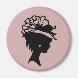 Dame in een Bonnet 7 Blush Pink AH2010 Magneet