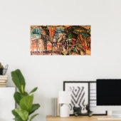 Dame in een paarse jurk poster (Thuiskantoor)