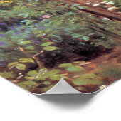 Dame in een Poster van de tuin (Hoek)