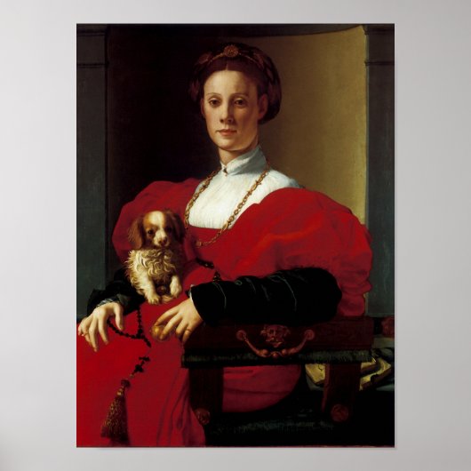 Dame in een Rode Dress Poster (Voorkant)