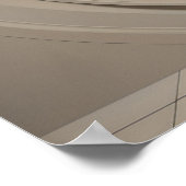 Dame in een rode jurk in een witte kamer schilderi poster (Hoek)