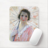 Dame in een roze jurk met een parasol (Robert Reid Muismat (Met muis)