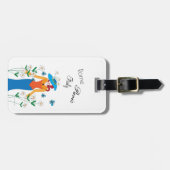 Dame in een tuin Bagagelabel (Voorkant horizontaal)