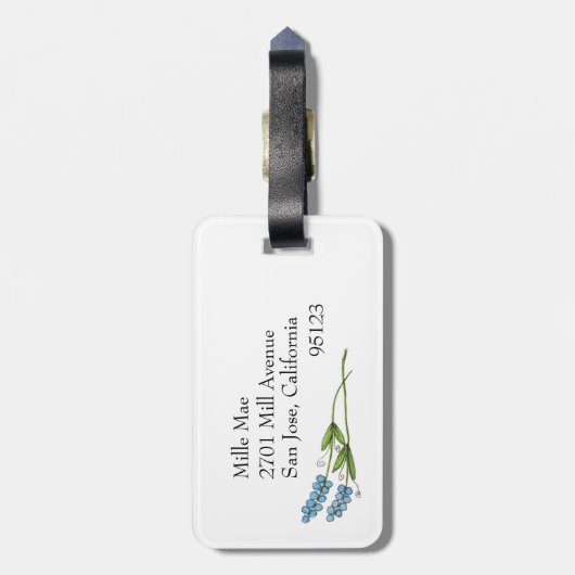 Dame in een tuin Bagagelabel (Achterkant verticaal)