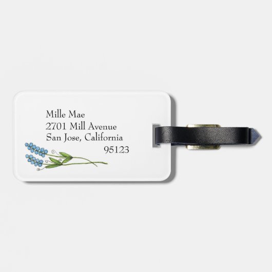 Dame in een tuin Bagagelabel (Achterkant horizontaal)