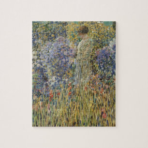 Dame in een tuin door Frederick Frieseke, Fijne Ku Legpuzzel