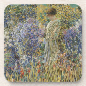 Dame in een tuin van Frederick Frieseke, fijne kun Bier Onderzetter (Voorkant)