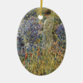 Dame in een tuin van Frederick Frieseke, fijne kun Keramisch Ornament (Voorkant)