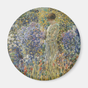 Dame in een tuin van Frederick Frieseke, fijne kun Magneet