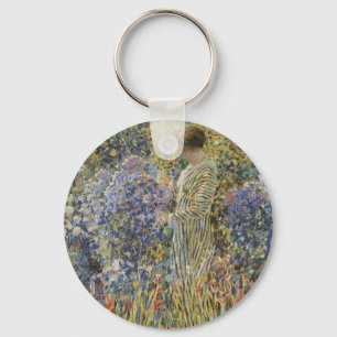 Dame in een tuin van Frederick Frieseke, fijne kun Sleutelhanger