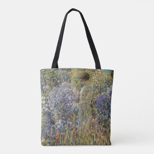 Dame in een tuin van Frederick Frieseke, fijne kun Tote Bag (Achterkant)