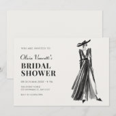 Dame in Elegant Gown vrijgezellenfeest Kaart (Voorkant / Achterkant)