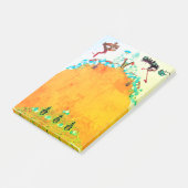 DAME IN GEEL Mardi Gras Masquerade Bal Maskers Post-it® Notes (Schuin)