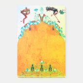 DAME IN GEEL Mardi Gras Masquerade Bal Maskers Post-it® Notes (Voorkant)