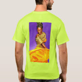 Dame in Gele Dress T-Shirt (Achterkant)