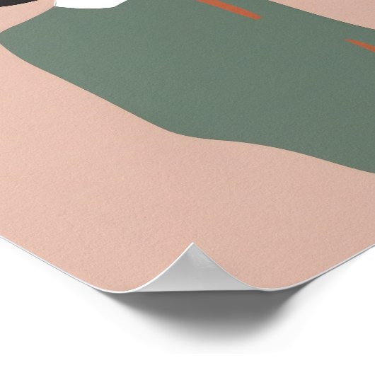 dame in groen poster (Hoek)