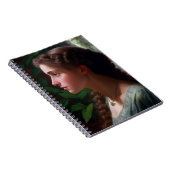  dame in groene rode bloemen notitieboek (Rechterzijde)