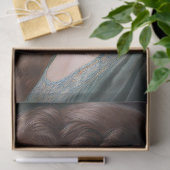 dame in groene rode bloemen ontkoppeling tissuepapier (Geschenk)