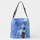 Dame in het blauw crossbody tas (Achterkant)