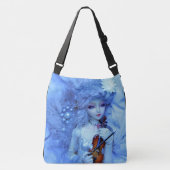Dame in het blauw crossbody tas (Voorkant)